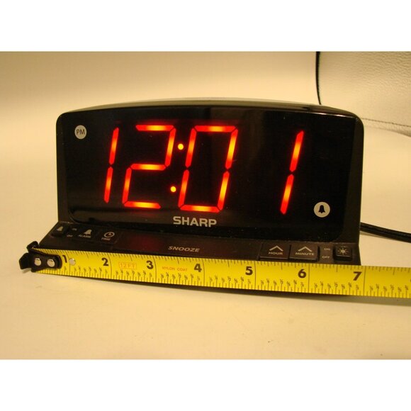 Sharp Alarm Clock Jumbo Display With Night Light Model No. SPC1225 Cord Electric - Picture 10 of 12